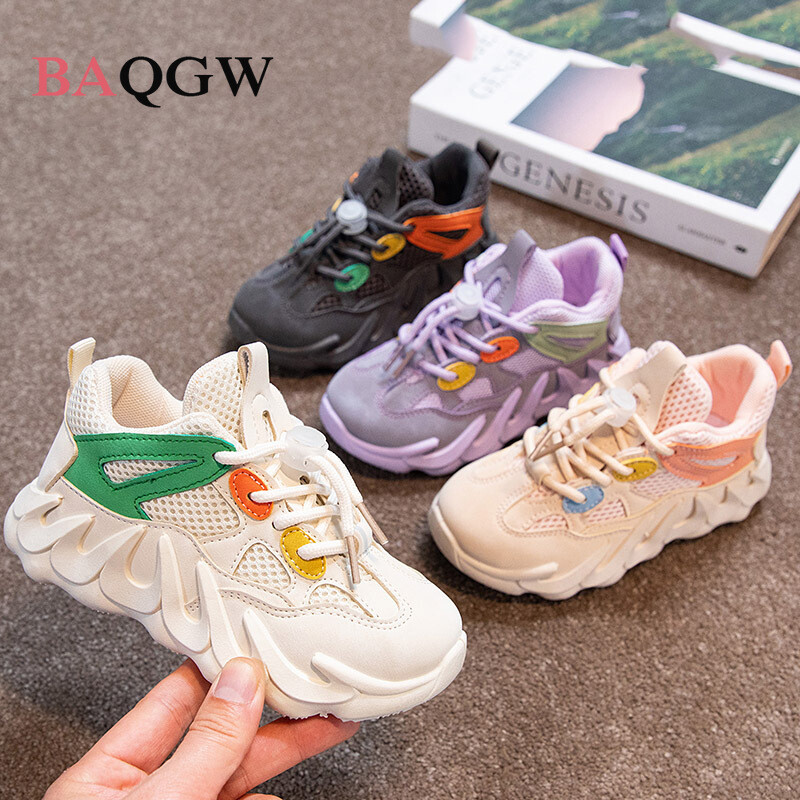 Pavasaris Grils Apavi Zēni Modes Bērnu kedas 2022 Ikdienas zīmola skriešanas sporta veidi Elpojoši bērnu apavi biezas zoles platforma