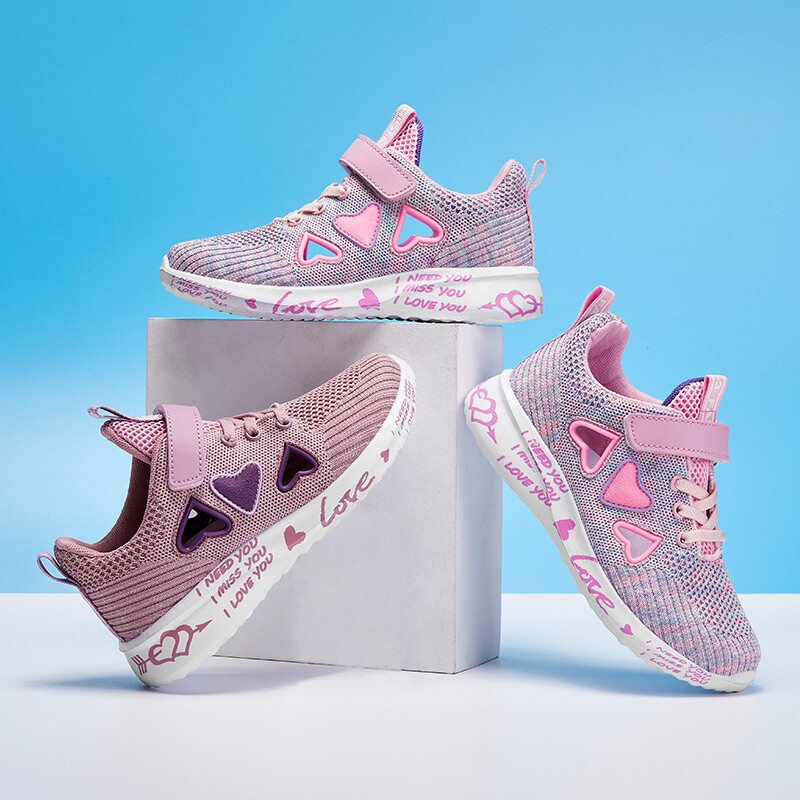 2023 Детски мрежести спортни обувки Маратонки за момичета Летни детски леки сладки плоски обувки за скейтборд Есенни дишащи обувки за тенис 6