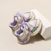 Laste vabaaja tossud poistele Tüdrukutele Mood Kevad-Sügis Õhkvõrgust hingav paelad Kvaliteetsed pehmed spordijooksujalatsid