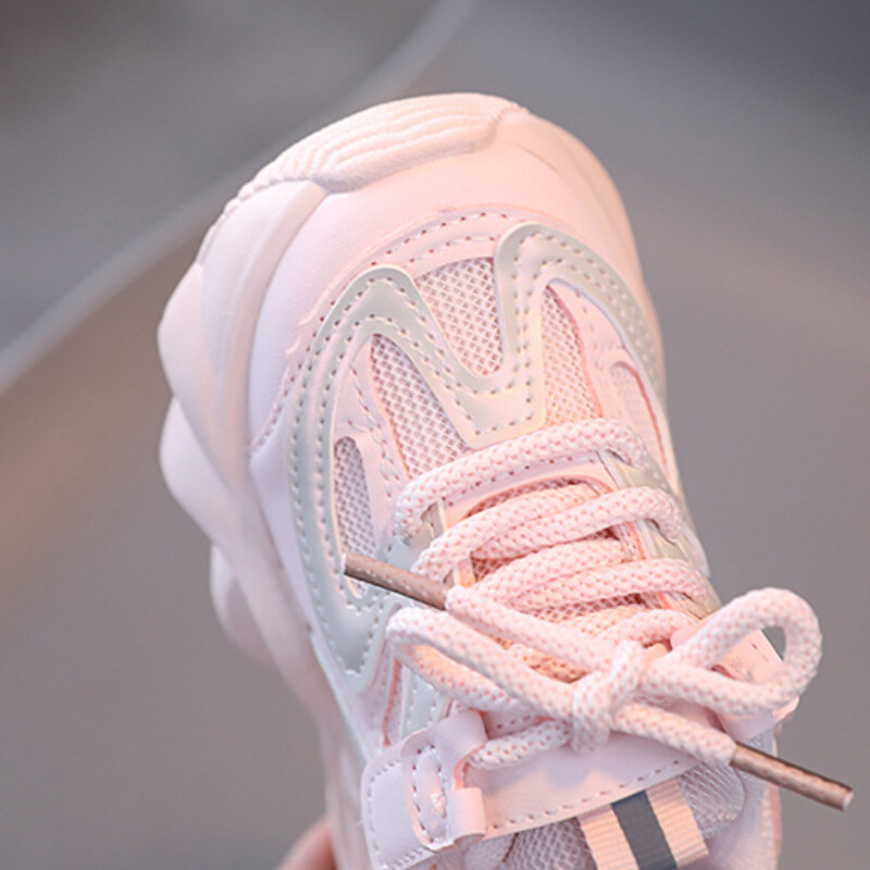 Bērnu pavasara kedas meitenēm ikdienas sporta apavi Bērnu modes āra elpojoši skriešanas apavi Viegli, mīksti tenisa, neslīdoši apavi