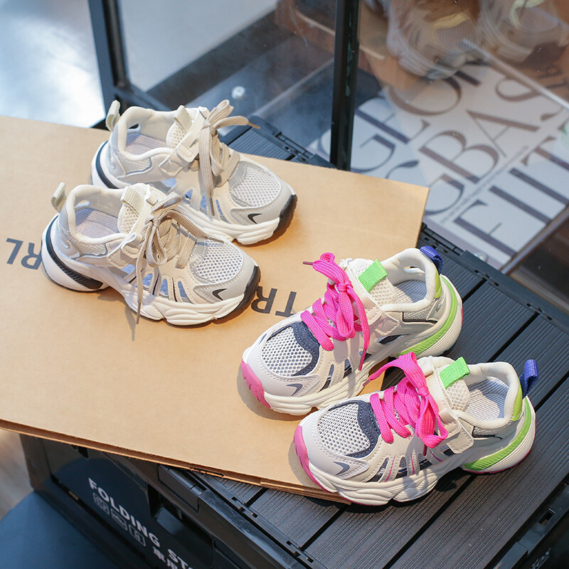 Bērnu kedas, elpojoši skriešanas apavi bērniem, neslīdoši 2024. gada Causal zēnu meiteņu skolas āra sporta basketbola kedas