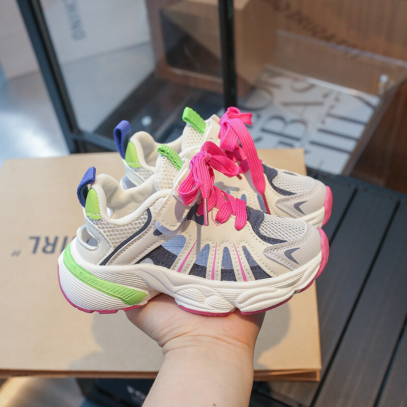 Bērnu kedas, elpojoši skriešanas apavi bērniem, neslīdoši 2024. gada Causal zēnu meiteņu skolas āra sporta basketbola kedas