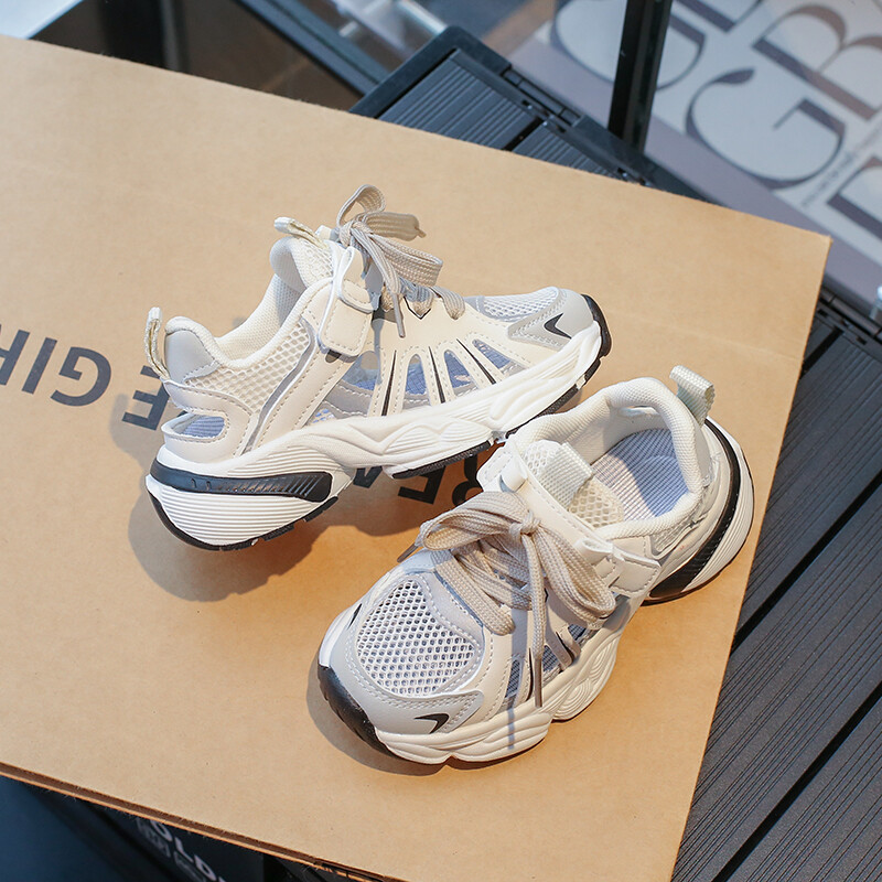 Bērnu kedas, elpojoši skriešanas apavi bērniem, neslīdoši 2024. gada Causal zēnu meiteņu skolas āra sporta basketbola kedas