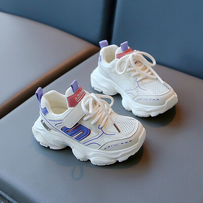 Keskmisest kuni suurest lastevõrgust mugavad ja kerged vabaajajalatsid, poistele ja tüdrukutele kevadised uued moodsad spordijalatsid