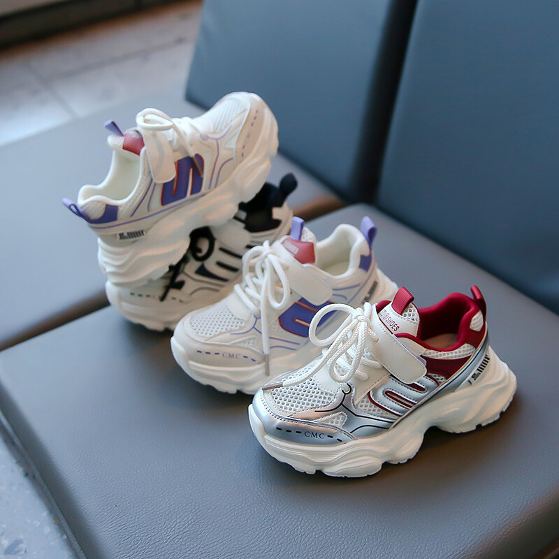 Keskmisest kuni suurest lastevõrgust mugavad ja kerged vabaajajalatsid, poistele ja tüdrukutele kevadised uued moodsad spordijalatsid