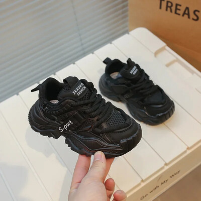 Детски маратонки за момичета, момчета, лято 2024, нови, модерни, удобни, ежедневни, меки, спортни въздушни мрежести обувки за бягане, студенти