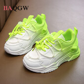 Момичета Обувки с преливащ дизайн Детски маратонки на платформа Ежедневни есенни 4-12 години Детски масивни спортни тенис обувки за момиче