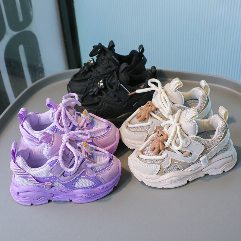 Dječja modna sportska obuća za 2024. Dječje tenisice na otvorenom Djevojčice Chic Tenisice za trčanje sa slatkim medvjedom Dječaci Udobna obuća u trendu Tenis