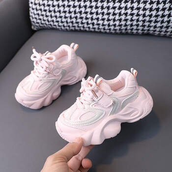 Baby Chunky Shoes Girl Αθλητικά Παπούτσια για μικρά αγόρια Μόδα μονόχρωμα πάνινα παπούτσια 1-6 ετών Παιδικά καθημερινά αναπνεύσιμα παπούτσια για τρέξιμο H03212