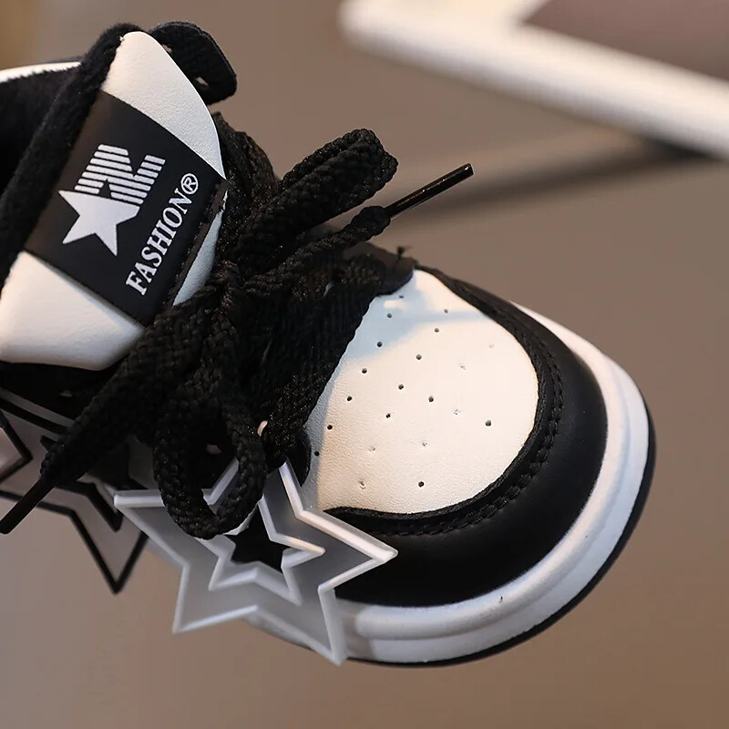 Laste tossud Sügis Talv Poisid Tüdrukud Velet Voodriga Soojad Spordijalatsid Armsad Star Kingad Väikelapse Libisemiskindlad Kõndimisjalatsid