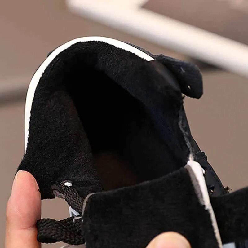 Laste tossud Sügis Talv Poisid Tüdrukud Velet Voodriga Soojad Spordijalatsid Armsad Star Kingad Väikelapse Libisemiskindlad Kõndimisjalatsid