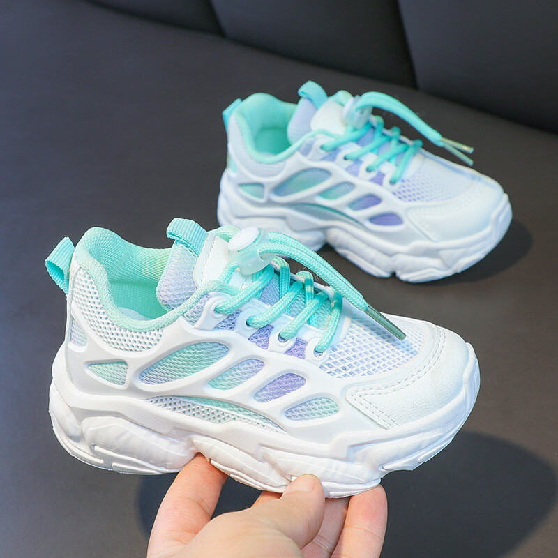 Dječje ležerne cipele za dječake Djevojčice Unisex Dječje sportske tenisice za trčanje Mrežaste zračne cipele Prozračne na vezanje Moda proljeće ljeto meke