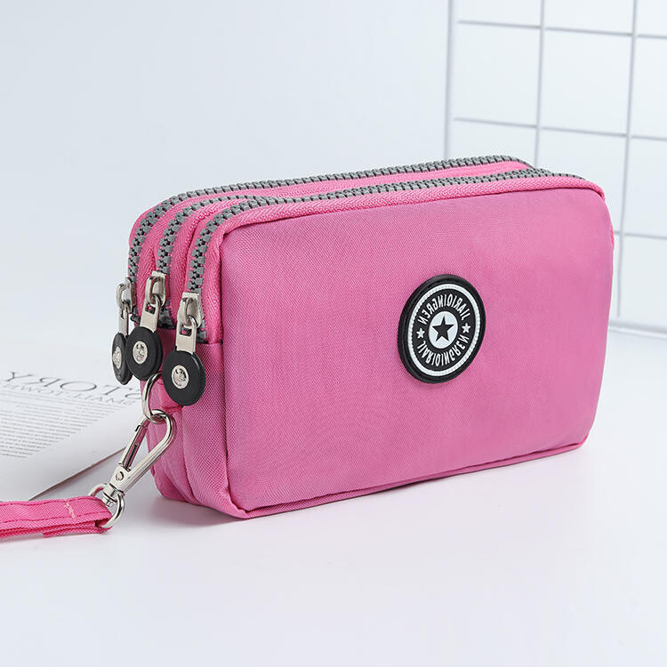 2024. aasta uus pestud teksariidest kolme pandlaga mobiilne rahakott naiste kott