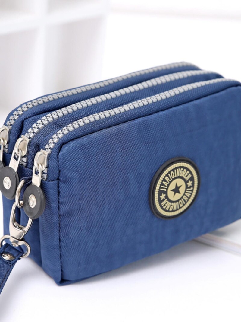 2024. aasta uus pestud teksariidest kolme pandlaga mobiilne rahakott naiste kott