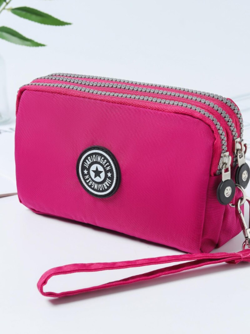 2024. aasta uus pestud teksariidest kolme pandlaga mobiilne rahakott naiste kott