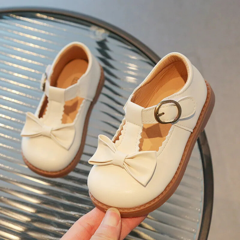 1–6-aastased lapsed Oxfordi väikelaste tüdrukute kingad kevad-sügis T-rihmaga Butterfly nahast kingad tüdrukute kooli Mary Jane lamedad kingad