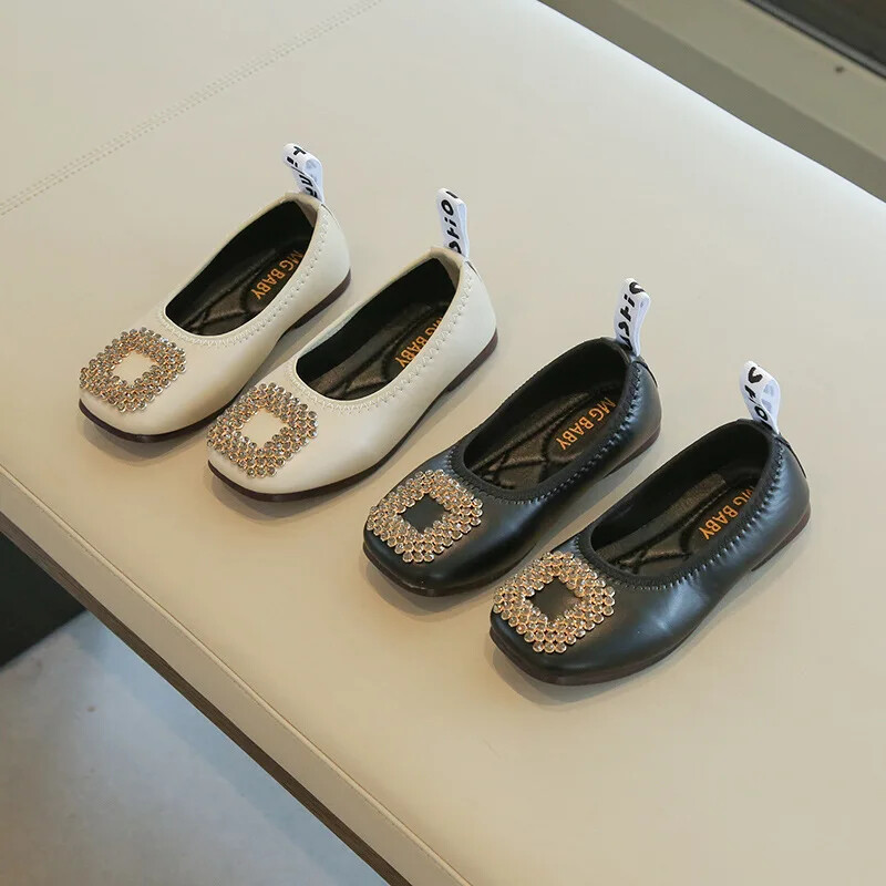 Tüdrukute nahast jalatsid peo pulmadeks Pehmed laste kivikivid mokassiinid jalatsid Laste lamedad printsessikingad Lihtsad libisemiskindlad vabaajakingad