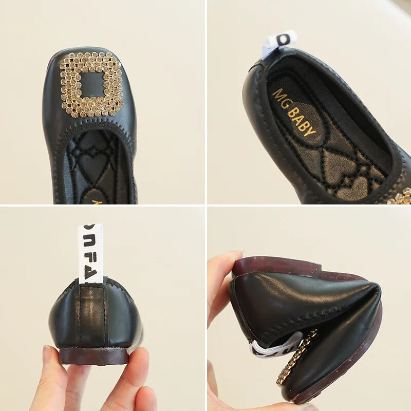 Tüdrukute nahast jalatsid peo pulmadeks Pehmed laste kivikivid mokassiinid jalatsid Laste lamedad printsessikingad Lihtsad libisemiskindlad vabaajakingad