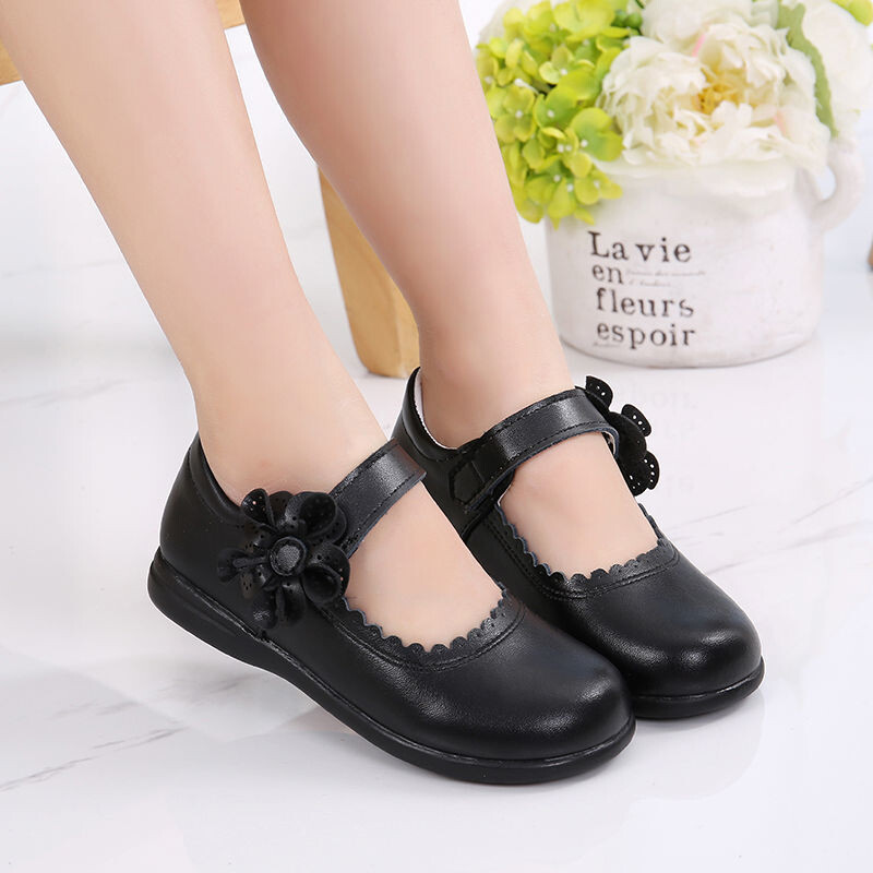 Sügise uued printsessi tüdrukute kingad lastele Koolinahast koolikingad õpilastele Must kleidi kingad tüdrukutele 3 4 5 6 7 8 9 10 11 12-16T