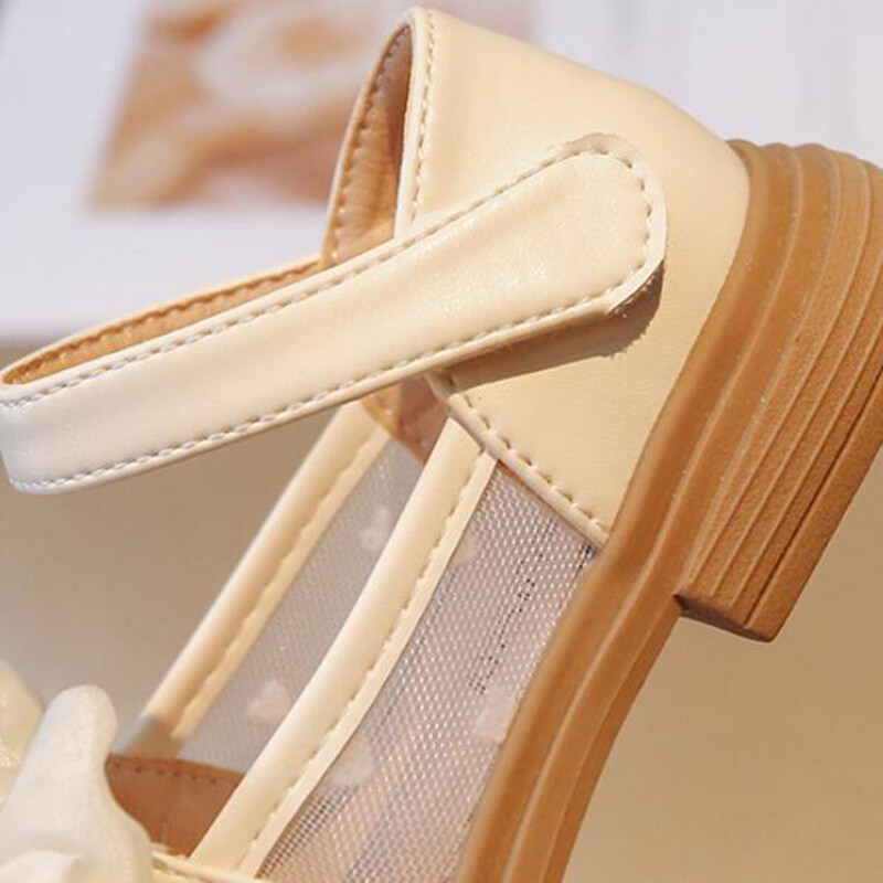 Suvised sügisesed laste nahast kingad Armsad vibuvõrgust hingavad tüdrukute printsessikingad pehme põhjaga