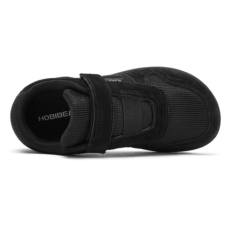 HOBIBEAR Детски боси обувки с широки пръсти Малки/големи/детски кукички Минималистични маратонки Леки мрежести обувки от изкуствена кожа
