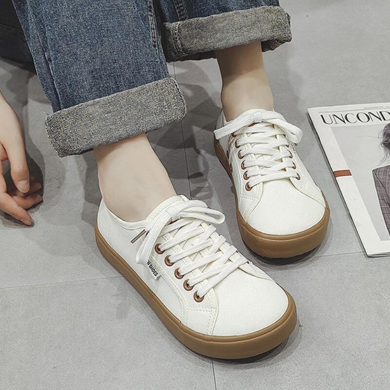 Pantofi de pânză de designer pentru femei Pantofi cu vârf lat Pantofi cu șireturi 2024 Fete Pantofi roșu albastru Tenis pentru fete Pantofi de tenis