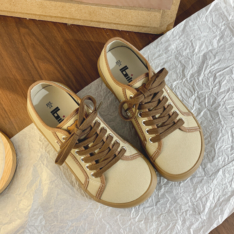 Pantofi de pânză de designer pentru femei Pantofi cu vârf lat Pantofi cu șireturi 2024 Fete Pantofi roșu albastru Tenis pentru fete Pantofi de tenis