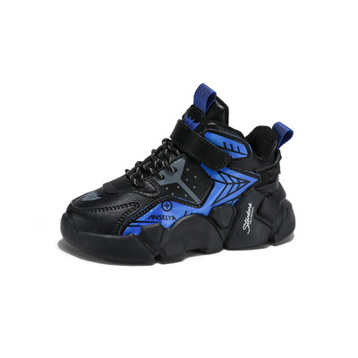 Laste tossud, talvepuuvillased, soojad, mugavad ja lamedad jalanõud, nahast õuespordid, kõrged ja trendikad laste tennised poistele