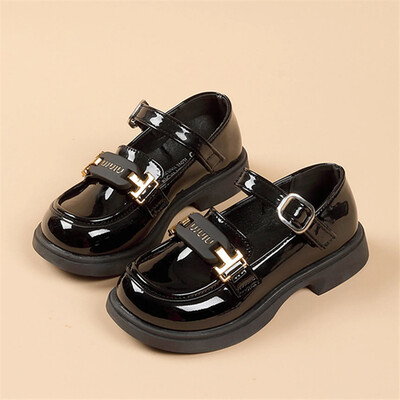 Kožne cipele za djevojčice, ljeto 2024. Nove moderne i moderne dječje cipele za princeze, velika djeca, britanski stil, male djevojčice