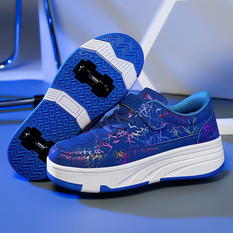 4 kerekű, kettős felhasználású görkorcsolya levehető kerekekkel, gyerekcipők, kerekes fiú- és lánycipők, gyorskorcsolya