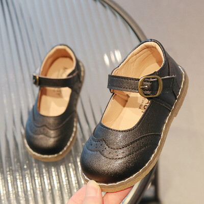 Tüdrukute Oxfordsi 2024 kevad-sügis pehmest nahast jalatsid tüdrukute koolipeole, pandlaga rihmaga tüdrukute kingad, suurus 21-30