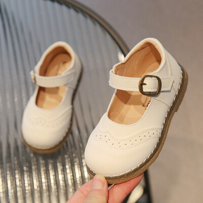 Tüdrukute Oxfordsi 2024 kevad-sügis pehmest nahast jalatsid tüdrukute koolipeole, pandlaga rihmaga tüdrukute kingad, suurus 21-30