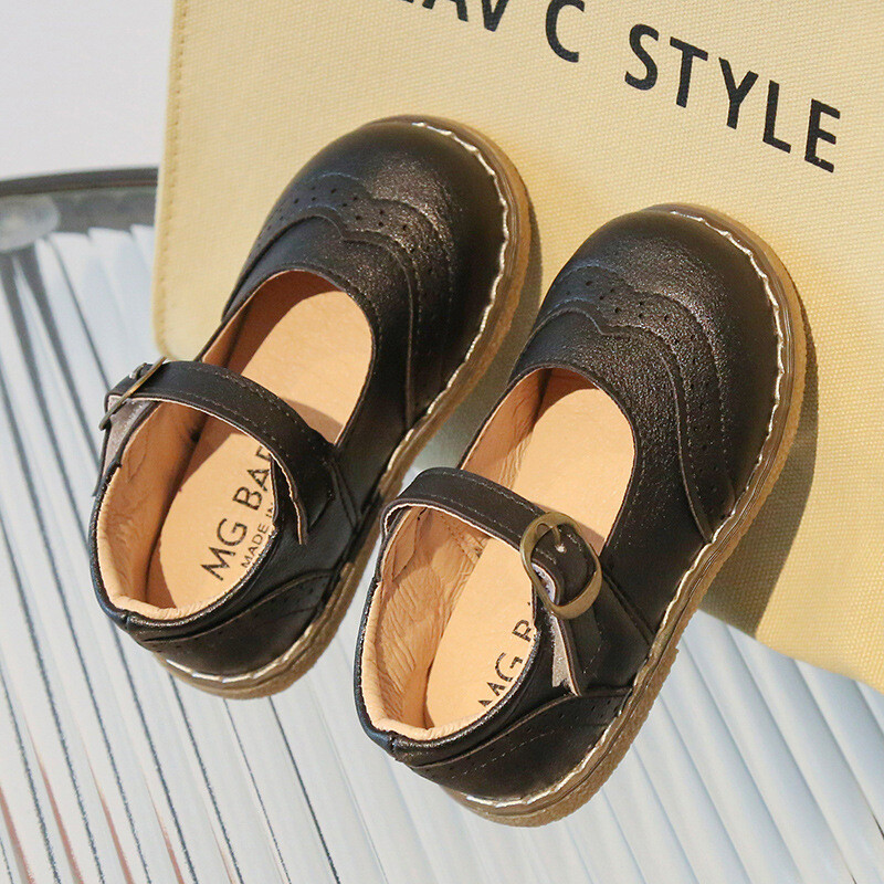 Tüdrukute Oxfordsi 2024 kevad-sügis pehmest nahast jalatsid tüdrukute koolipeole, pandlaga rihmaga tüdrukute kingad, suurus 21-30