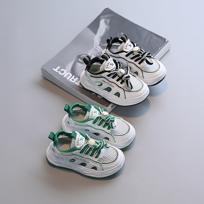 Suvised laste võrktossud lahedad beebile hingavad sandaalid poistele libisemisvastased spordijalatsid Tüdrukutele õõnsad rannasandaalid