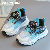 Παιδικά αθλητικά παπούτσια με περιστρεφόμενη πόρπη για αγόρια κορίτσια Παιδικά δικτυωτά αναπνεύσιμα κοίλα ελαφριά καλοκαιρινά υπαίθρια casual παπούτσια για τρέξιμο