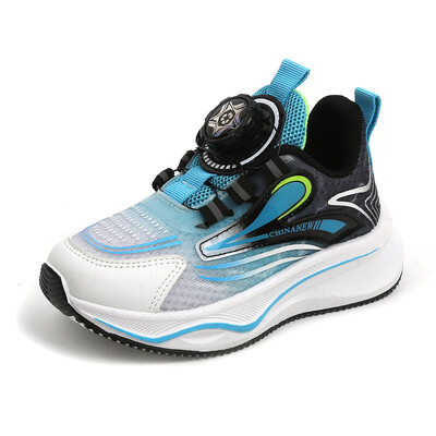 Παιδικά αθλητικά παπούτσια με περιστρεφόμενη πόρπη για αγόρια κορίτσια Παιδικά δικτυωτά αναπνεύσιμα κοίλα ελαφριά καλοκαιρινά υπαίθρια casual παπούτσια για τρέξιμο