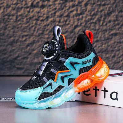 Pantofi pentru copii noi, pentru băieți mari, pantofi de școală de modă, dimensiune ușoară 28-39# Negru/gri 6-7-8-9-10-11-12