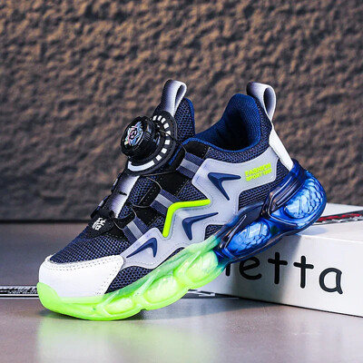 Pantofi pentru copii noi, pentru băieți mari, pantofi de școală de modă, dimensiune ușoară 28-39# Negru/gri 6-7-8-9-10-11-12