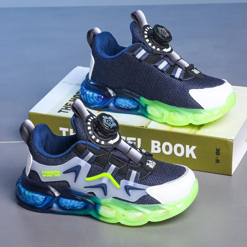 Pantofi pentru copii noi, pentru băieți mari, pantofi de școală de modă, dimensiune ușoară 28-39# Negru/gri 6-7-8-9-10-11-12