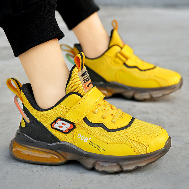 Laste välisspordijalatsid poistele moodsad ja hingavad võrkkangast laste mugavad jalanõud mustad jooksujalatsid