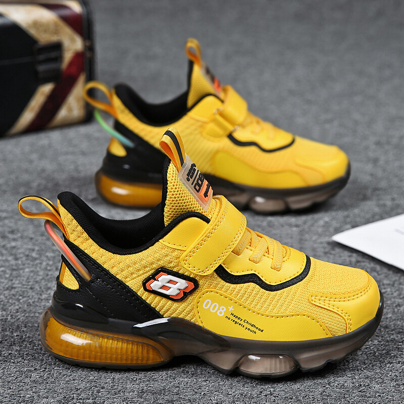 Laste välisspordijalatsid poistele moodsad ja hingavad võrkkangast laste mugavad jalanõud mustad jooksujalatsid