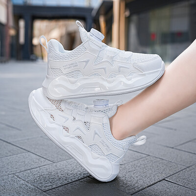 Dječaci i djevojčice, ljetna jednostruka mrežasta rotirajuća kopča sa svjetlećim prozračnim cipelama za slobodno vrijeme