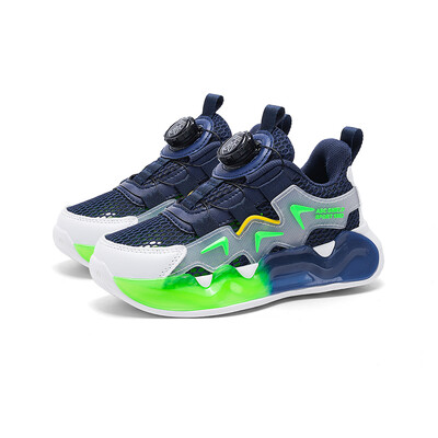 Dječaci i djevojčice, ljetna jednostruka mrežasta rotirajuća kopča sa svjetlećim prozračnim cipelama za slobodno vrijeme