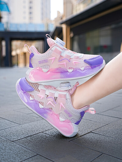 Dječaci i djevojčice, ljetna jednostruka mrežasta rotirajuća kopča sa svjetlećim prozračnim cipelama za slobodno vrijeme