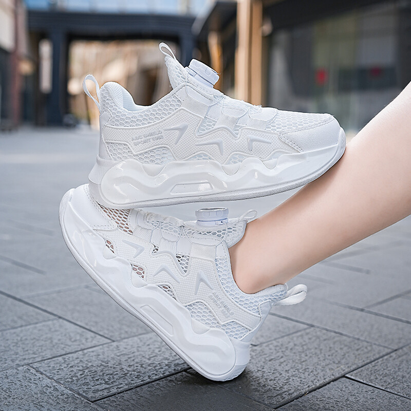 Dječaci i djevojčice, ljetna jednostruka mrežasta rotirajuća kopča sa svjetlećim prozračnim cipelama za slobodno vrijeme