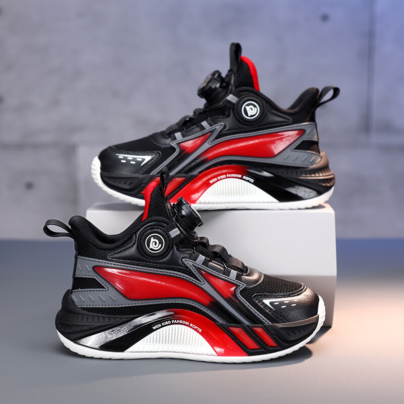 Pantofi pentru copii Pantofi pentru băiat Pantofi de lux cu talpă din cauciuc Pantofi de baschet pentru copii de lux 4 până la 12 ani Pantofi de tenis sport de toamnă pentru băiat