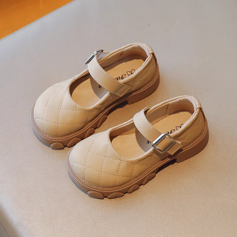 Dječje kožne cipele s debelim dnom, crne kaki cipele za djevojčice, princeze, modne, uzročne, dječje cipele Mary Jane, jednobojne, svestrane