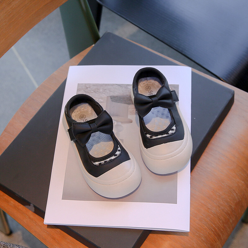 Meiteņu ādas apavi ar pretslīdes apaļu loku pavasara rudens āra PU meiteņu ikdienas ādas apavi, 23-34 izmērs Sandalias De Mujer