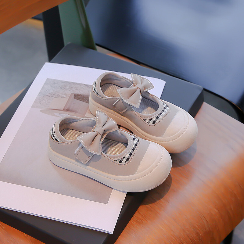 Meiteņu ādas apavi ar pretslīdes apaļu loku pavasara rudens āra PU meiteņu ikdienas ādas apavi, 23-34 izmērs Sandalias De Mujer