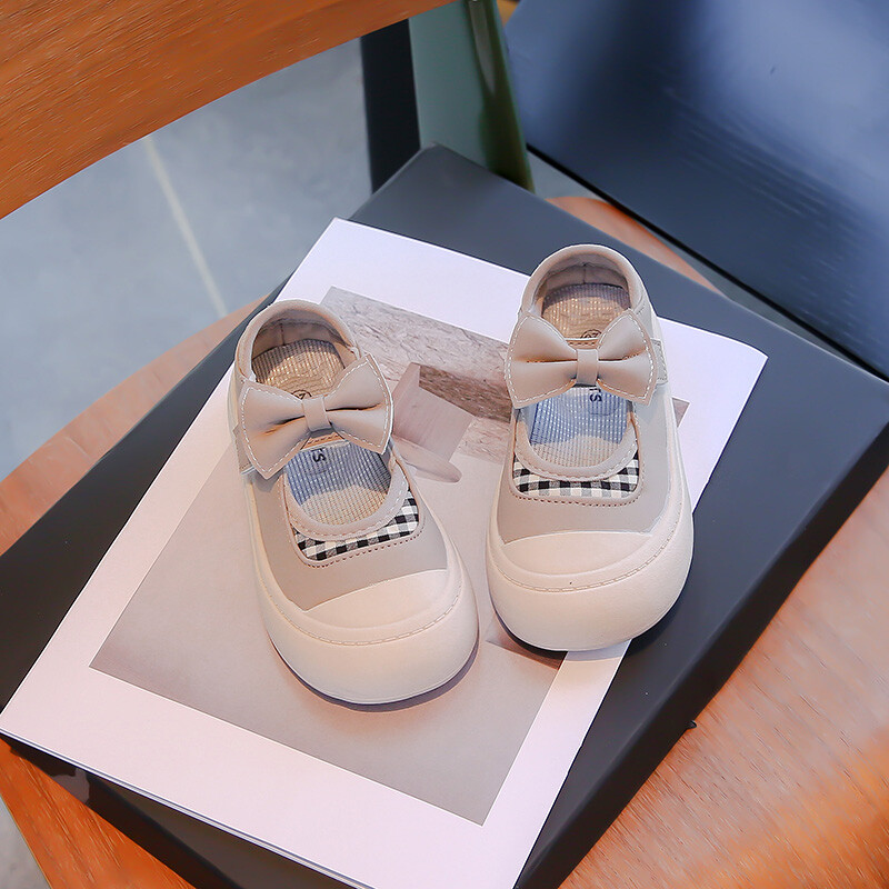 Meiteņu ādas apavi ar pretslīdes apaļu loku pavasara rudens āra PU meiteņu ikdienas ādas apavi, 23-34 izmērs Sandalias De Mujer